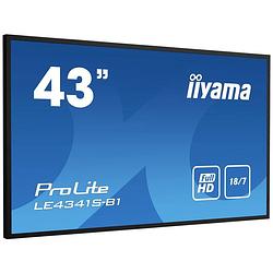 Foto van Iiyama prolite led-monitor 108 cm (42.5 inch) energielabel g (a - g) 1920 x 1080 pixel full hd 8 ms hdmi, vga, usb, rs232, rj45 ips led