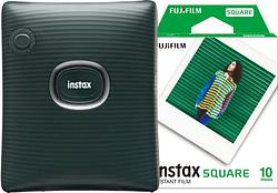 Foto van Fujifilm instax square link green + fujifilm instax film square ww1 (10 stuks)