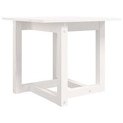 Foto van The living store salontafel massief grenenhout - bijzettafel - 50 x 50 x 45 cm - wit