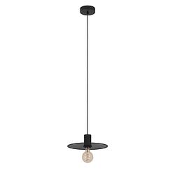 Foto van Eglo ikeston hanglamp - e27 - ø 28 cm - zwart - staal