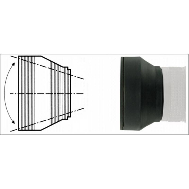 Foto van Kaiser fototechnik streulichtblende 3 in 1 77 mm tegenlichtkap