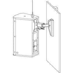 Foto van Electro-voice evc-wb-wht pan/tilt muurbeugel voor evc-serie luidsprekers wit