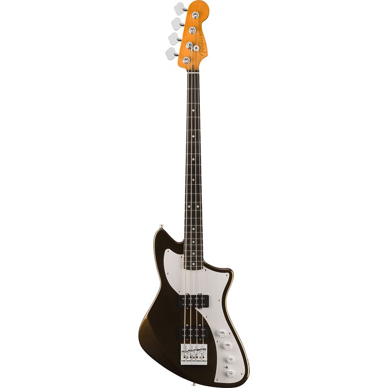 Foto van Fender american ultra ii meteora bass eb texas tea elektrische basgitaar met koffer