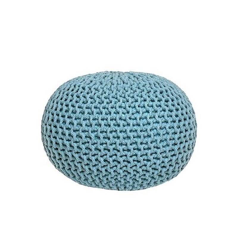 Foto van Club manhattan - label51 knitted poef turquoisem