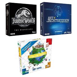 Foto van Spellenbundel - 3 stuks - jurassic world the boardgame & het jachtseizoen & ik hou van holland bordspel