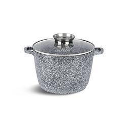 Foto van Edënbërg stonetec line - luxe aluminium kookpan/braadpan met deksel - ø 24cm