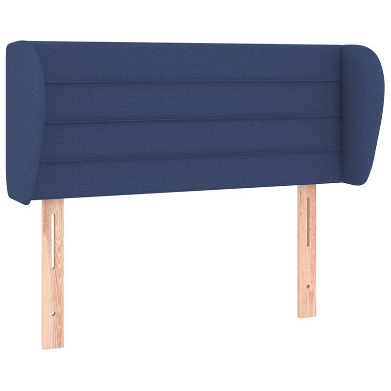 Foto van Vidaxl hoofdbord met randen 83x23x78/88 cm stof blauw