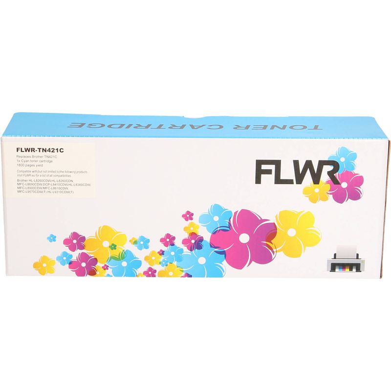 Foto van Flwr brother tn-421 cyaan toner