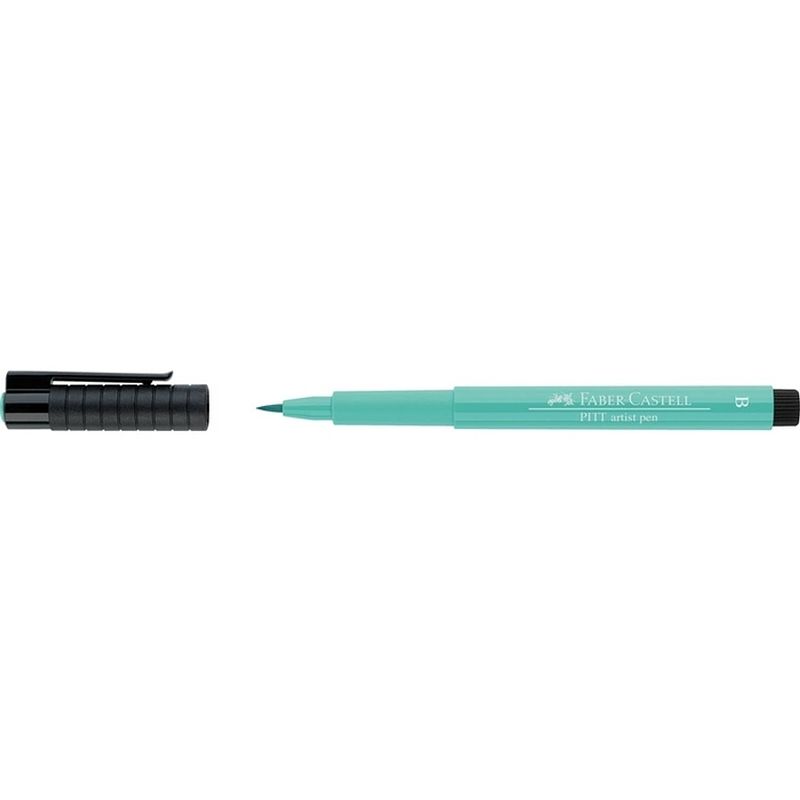 Foto van Tekenstift faber-castell pitt artist pen brush 161 phthalo groen