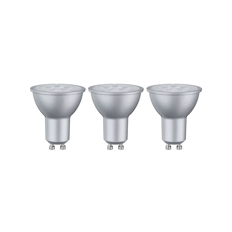 Foto van Paulmann 28430 led-lamp energielabel g (a - g) gu10 6.5 w warmwit (ø x h) 51 mm x 54 mm 3 stuk(s)