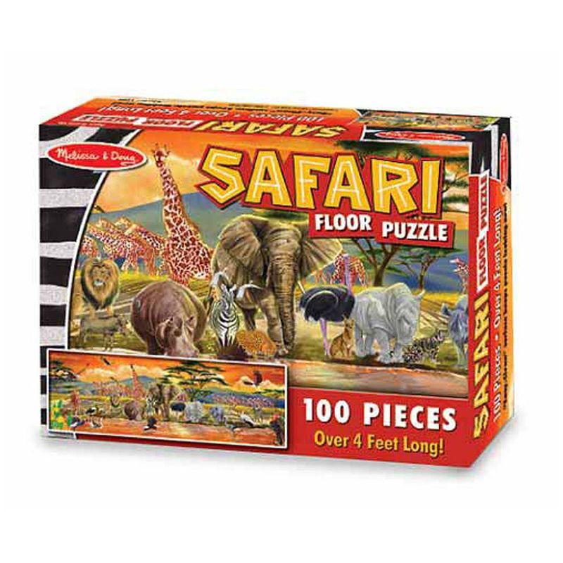 Foto van Melissa & doug safari vloerpuzzel 100 stukjes