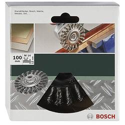 Foto van Bosch accessories schijfborstel voor haakse- en rechte schuurmachine - gevlochten draad, roestvrij, 100 mm 2609256509 1 stuk(s)