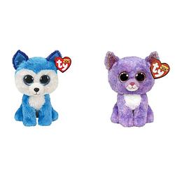 Foto van Ty - knuffel - beanie boo's - prince husky & cassidy cat