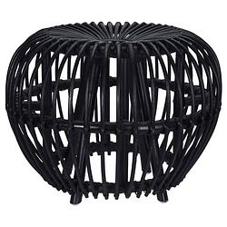 Foto van Home&styling kruk brussel kubu rattan zwart