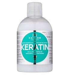 Foto van Kjmn keratine shampoo shampoo voor droog en breekbaar haar 1000ml