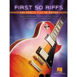 Foto van Hal leonard first 50 riffs you should play on guitar songboek voor gitaar