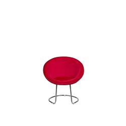 Foto van Beliani floby - fauteuil-rood-fluweel