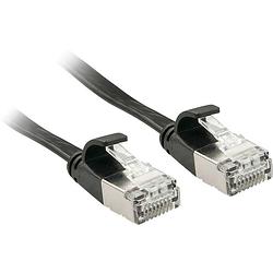 Foto van Lindy 47485 rj45 netwerkkabel, patchkabel cat 6a u/ftp 10.00 m zwart snagless 1 stuk(s)