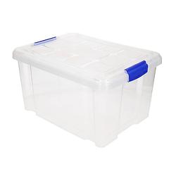 Foto van Opbergbox met deksel - 5 liter - transparant - kunststof - opbergbox