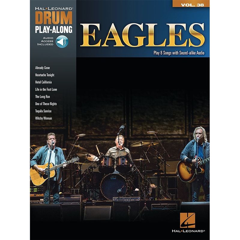 Foto van Hal leonard drum play-along eagles drumboek