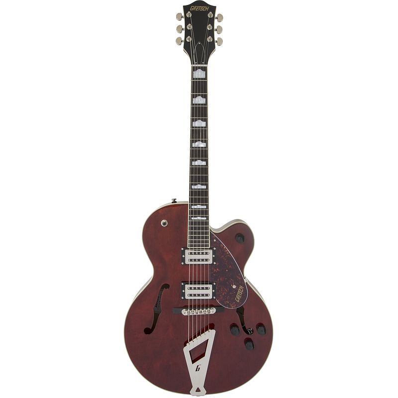 Foto van Gretsch g2420 streamliner hollowbody sc walnut stain