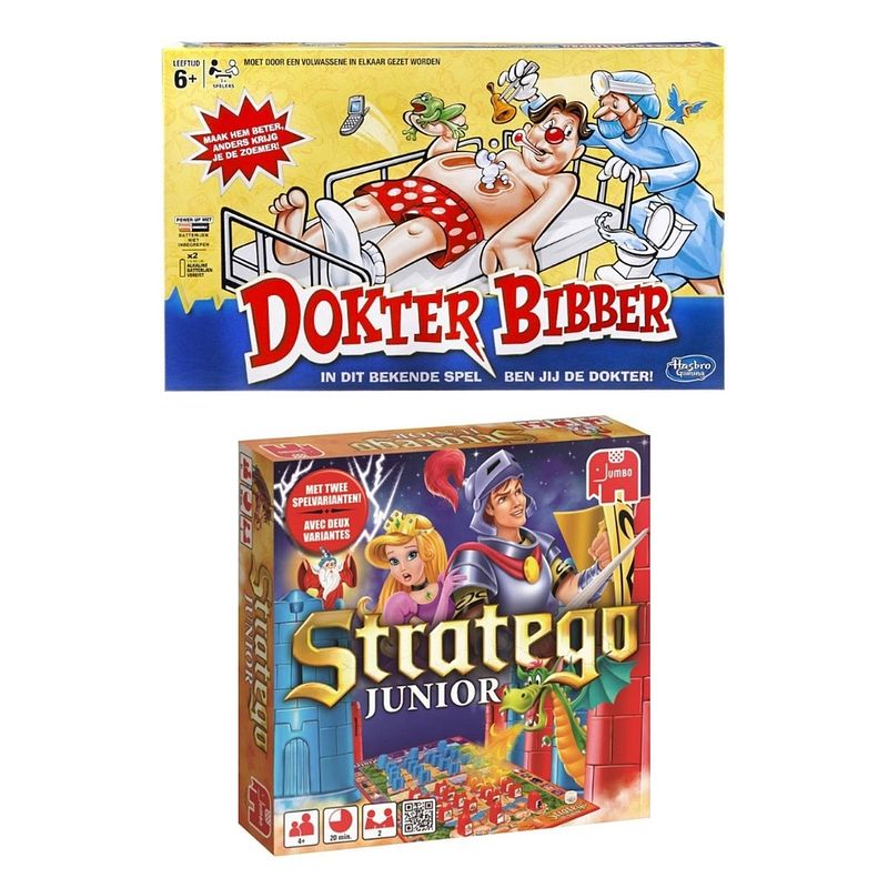 Foto van Spellenbundel - 2 stuks - dokter bibber & stratego junior