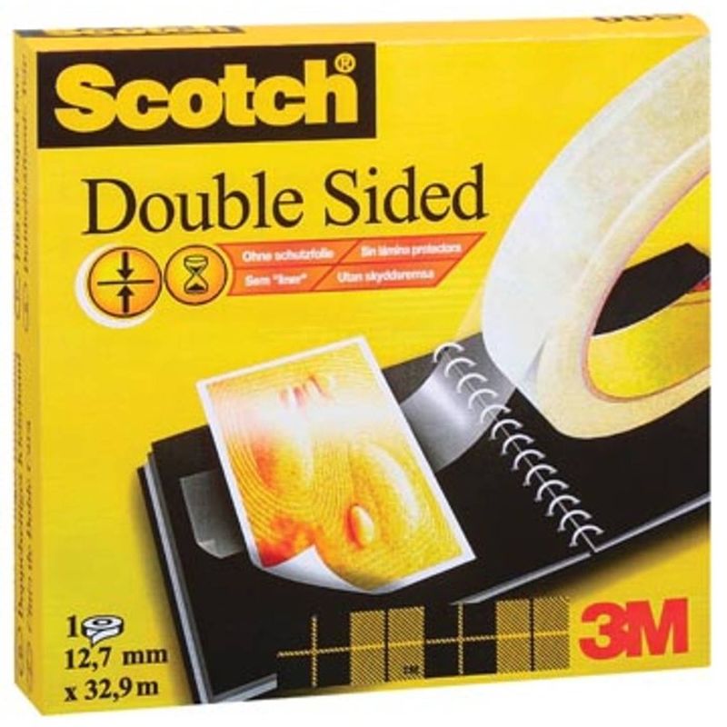 Foto van Scotch dubbelzijdige plakband ft 12 mm x 33 m