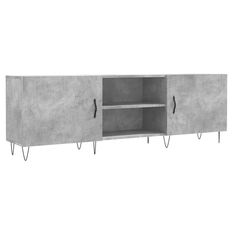 Foto van The living store tv-meubel betongrijs - 150 x 30 x 50 cm - trendy design