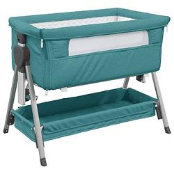 Foto van Vidaxl babybox met matras linnen groen