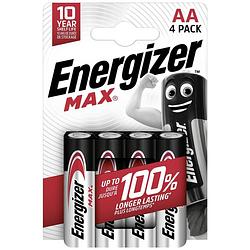 Foto van Energizer max aa batterij (penlite) alkaline 1.5 v 4 stuk(s)