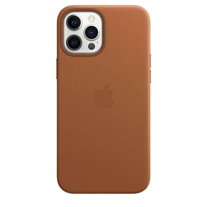Foto van Apple iphone 12 pro max leren tas met magsafe - zadelbruin