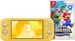 Foto van Nintendo switch lite geel + super mario bros. wonder