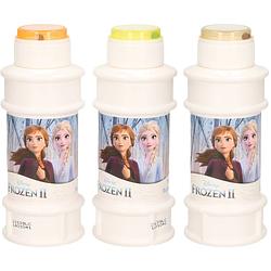 Foto van 4x disney frozen 2 bellenblaas flesjes met bal spelletje in dop 175 ml voor kinderen - bellenblaas