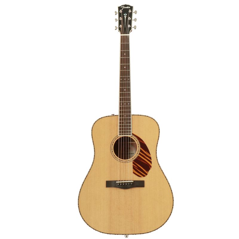 Foto van Fender pd-220e dreadnought natural elektrisch-akoestische westerngitaar met koffer