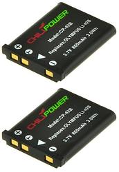 Foto van Chilipower li-40b / li-42b accu voor olympus - 800mah - 2-pack