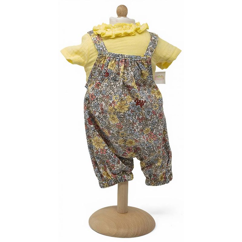 Foto van Toizz babypop jumpsuit meisjes 42/46 cm polyester geel