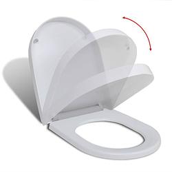 Foto van Infiori toiletbril soft-close met quick-release ontwerp vierkant wit