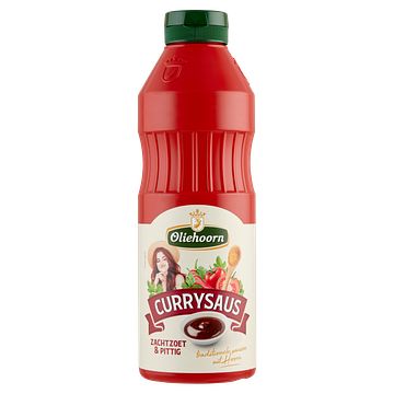 Foto van Oliehoorn currysaus zachtzoet & pittig 750ml bij jumbo