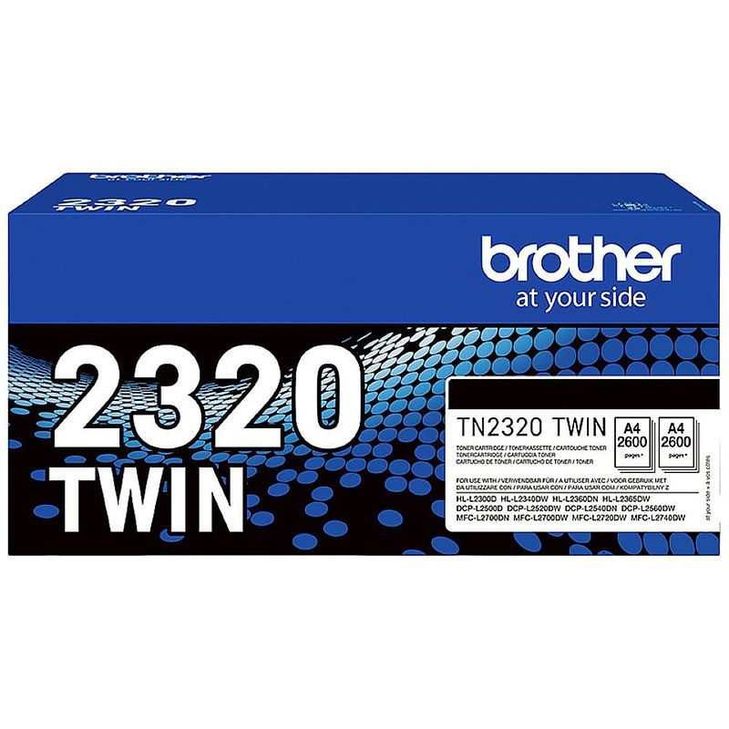 Foto van Brother toner tn-2320twin tn2320twin origineel zwart 2600 bladzijden