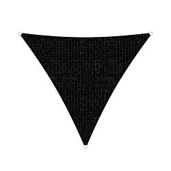 Foto van Compleet pakket: sunfighters driehoek 6x6x6m zwart met rvs bevestigingsset en buitendoekreiniger