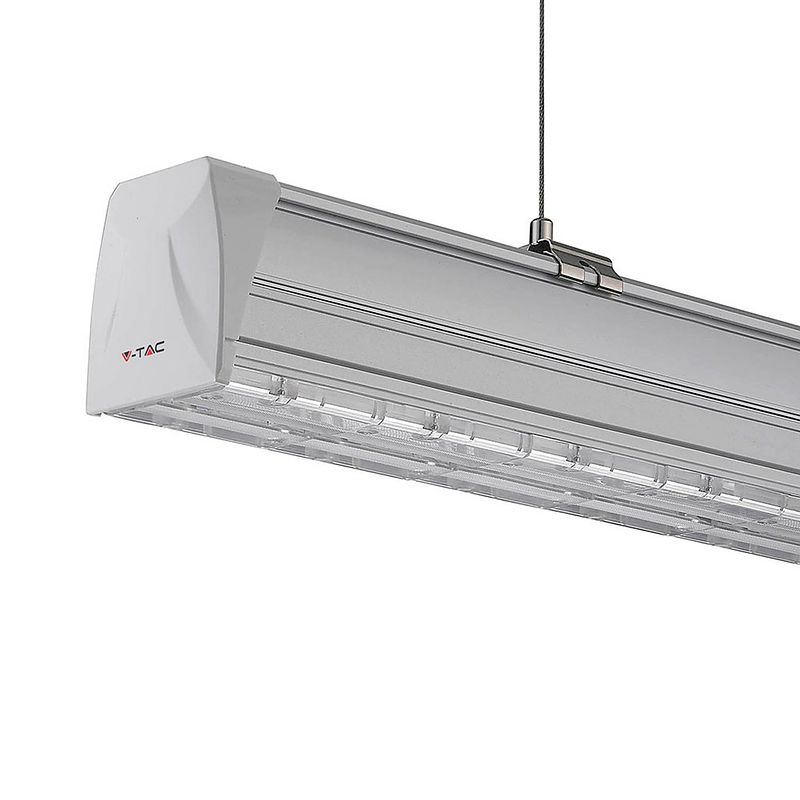 Foto van V-tac plafondlamp vt-4550d 50w led 4000k 8000lm dimbaar zilver