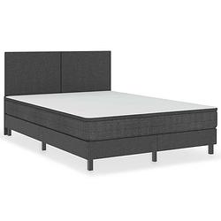 Foto van The living store boxspring stof donkergrijs 160x200 cm - bed