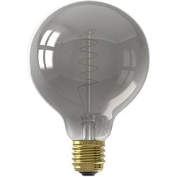 Foto van Calex - led lamp - globe - filament g95 - e27 fitting - dimbaar - 4w - warm wit 2100k - titanium
