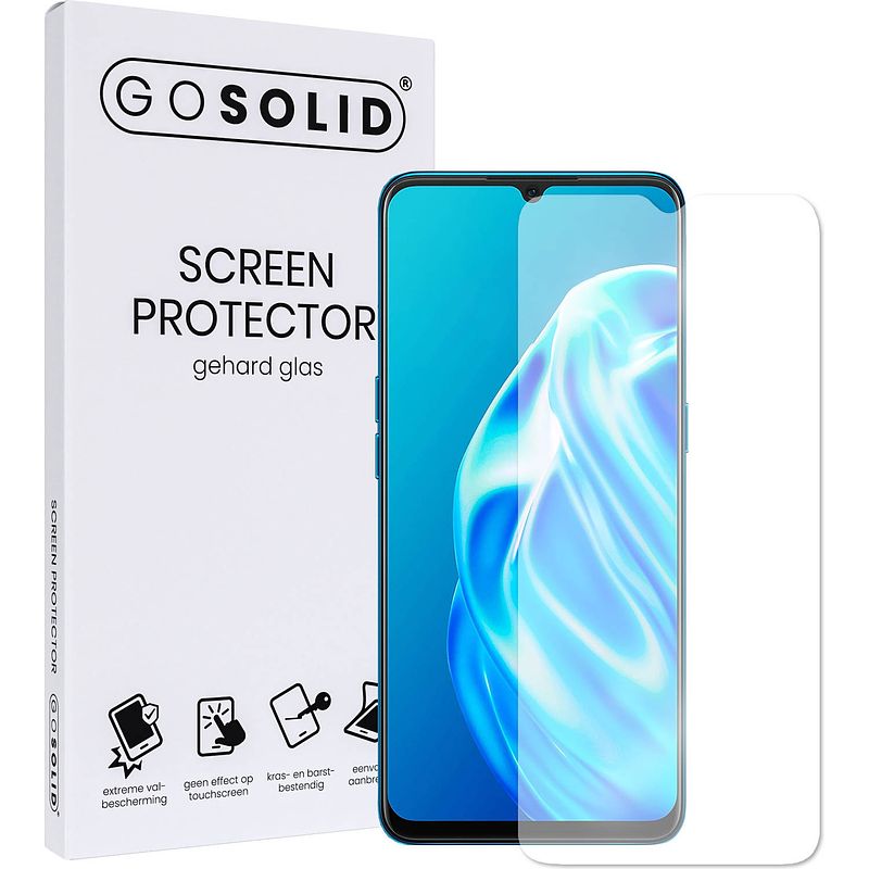 Foto van Go solid! screenprotector voor oppo a91 gehard glas