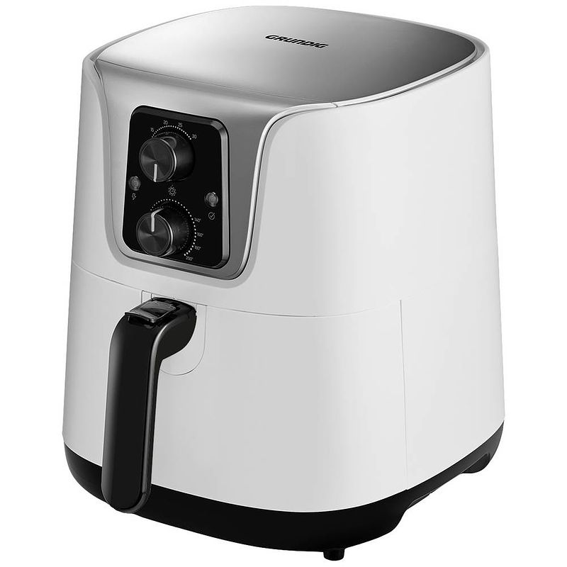 Foto van Grundig fry 6840 airfryer 1300 w wit, zilver