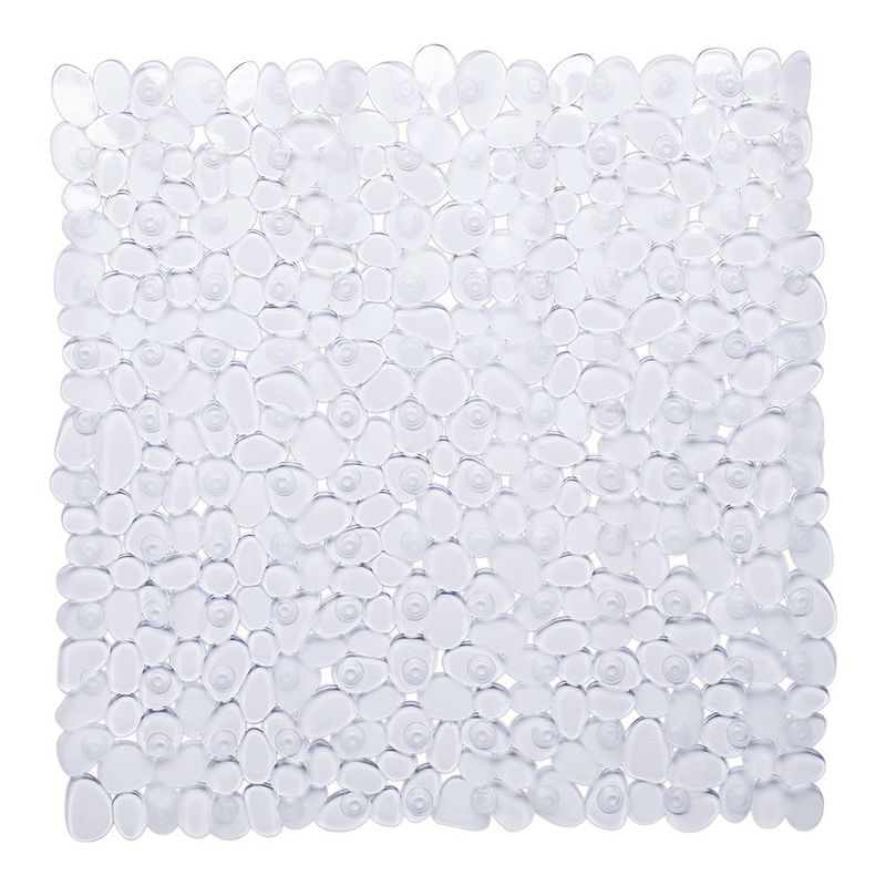 Foto van Transparante anti-slip douche mat 53 x 53 cm vierkant - badmatjes