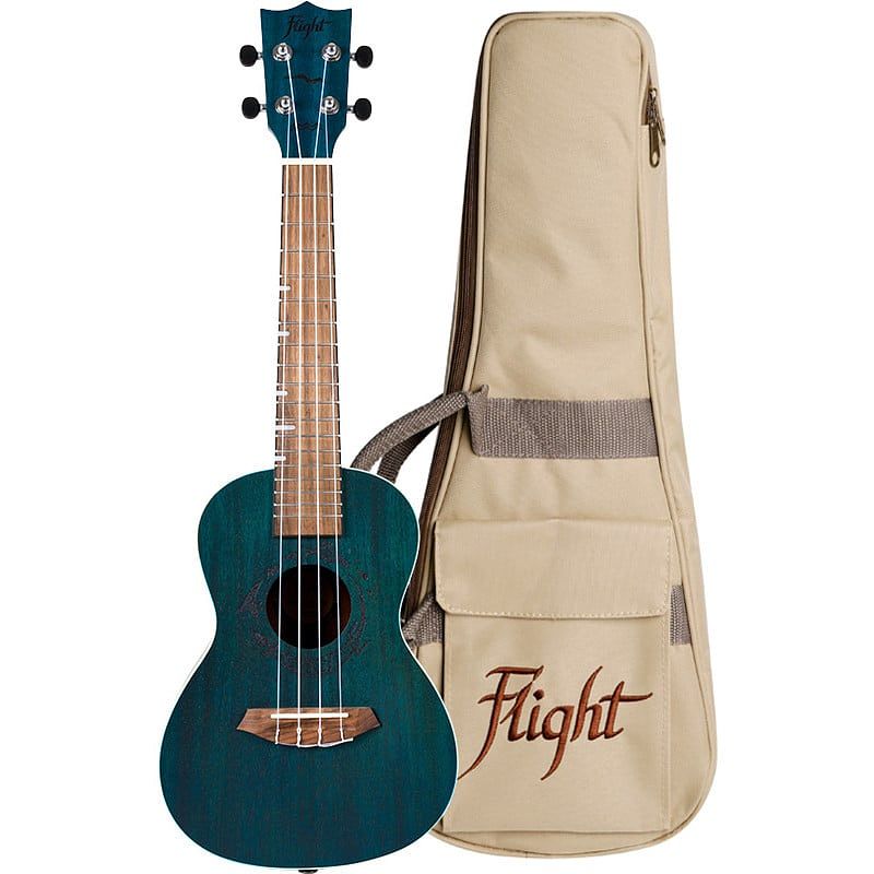 Foto van Flight gemstone series duc380 topaz concert ukelele met gigbag