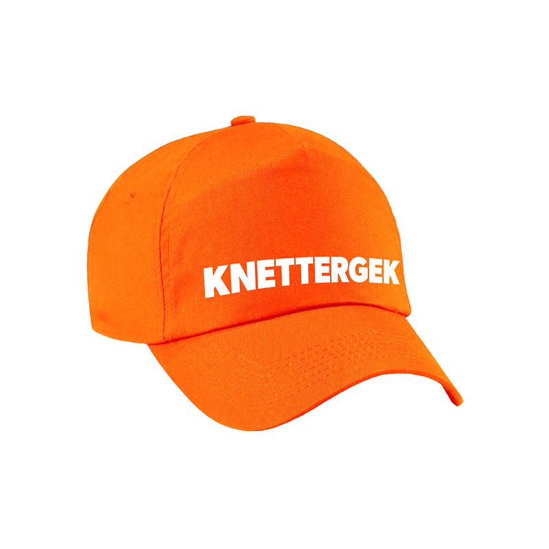 Foto van Carnaval fun pet / cap knettergek oranje voor dames en heren - verkleedhoofddeksels