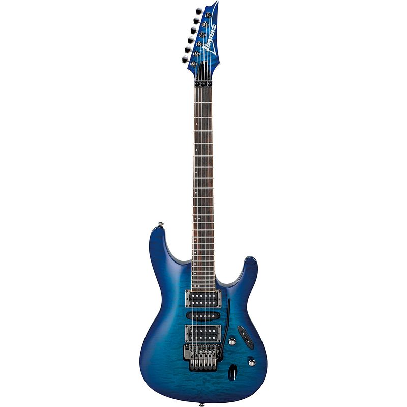 Foto van Ibanez s670qm sapphire blue elektrische gitaar