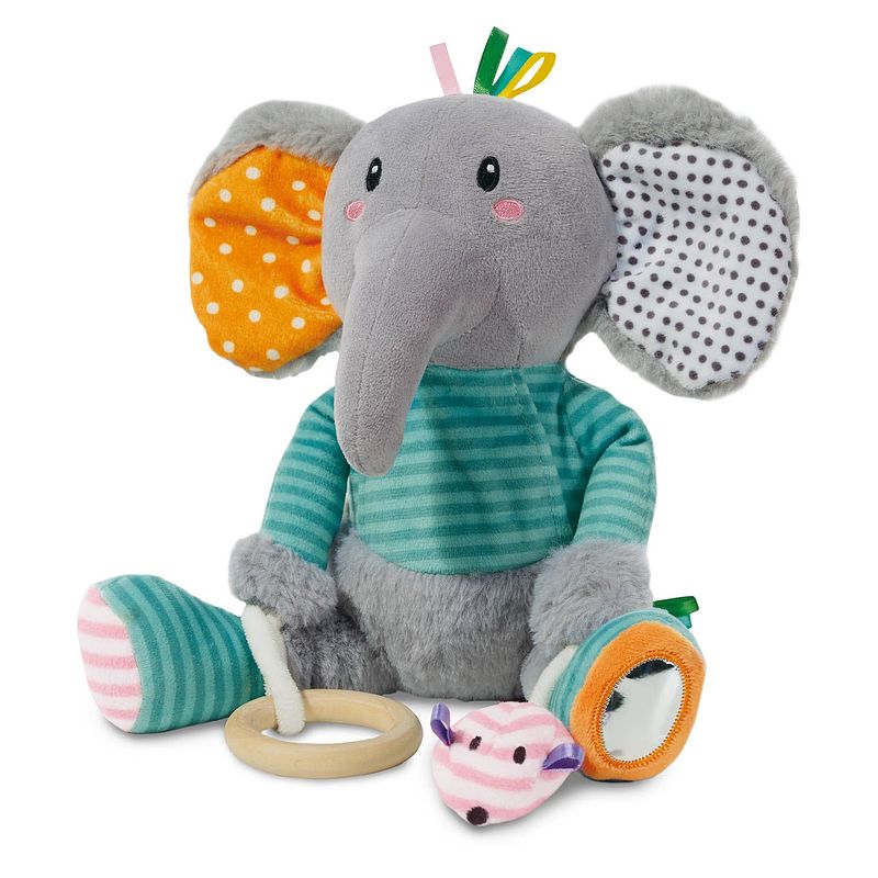 Foto van Ses knuffelolifant olfi junior 24 cm pluche grijs